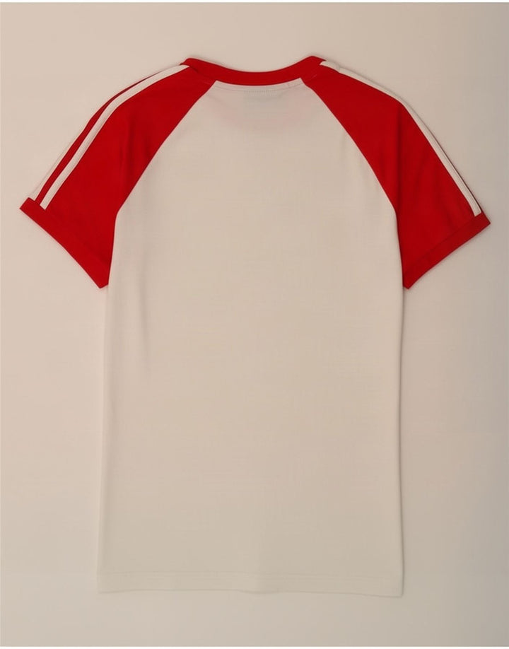 T-shirt da uomo Adidas Top in cotone color block bianco medio