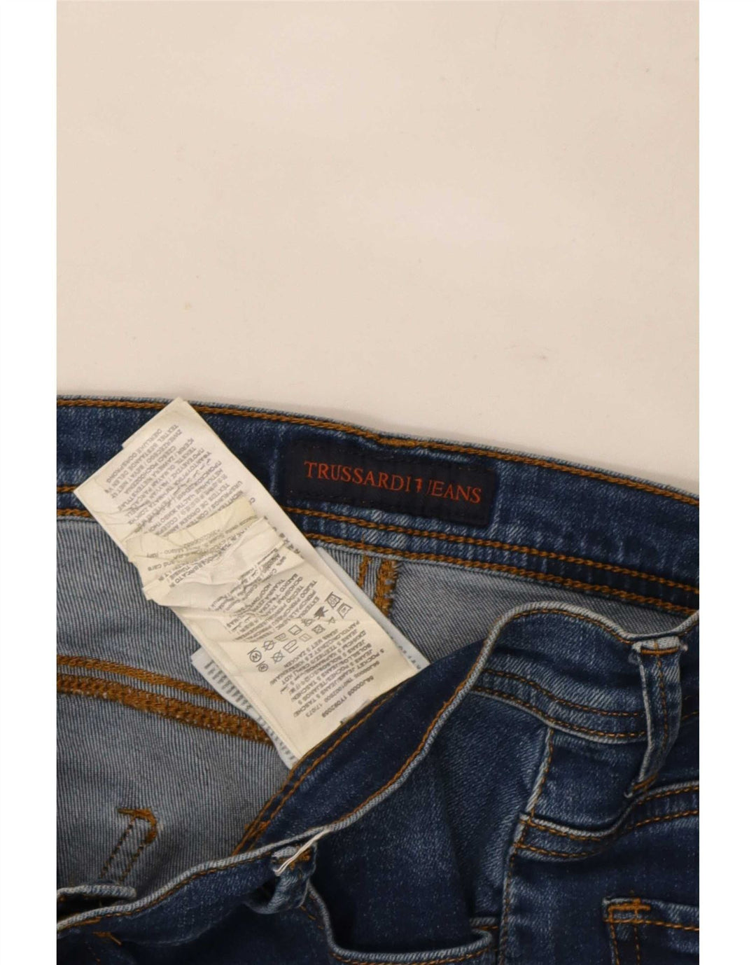 Jeans Slim Donna Trussardi W30 L30 Blu Cotone