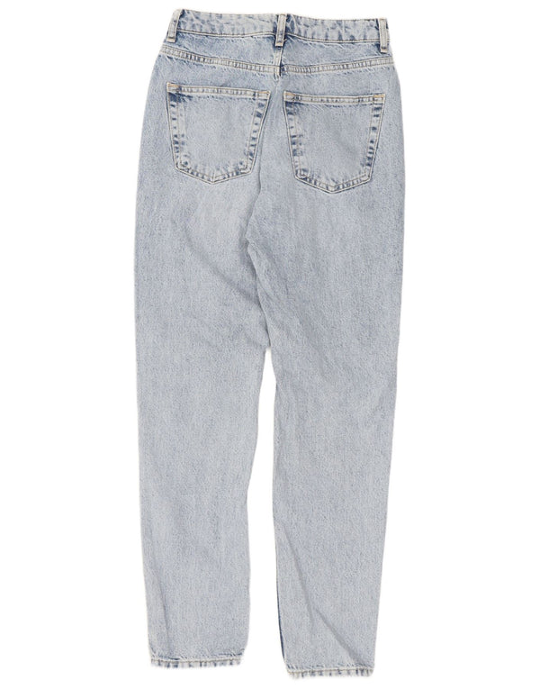 Jeans affusolati a vita alta mamma da donna Topshop W26 L30 poliestere blu