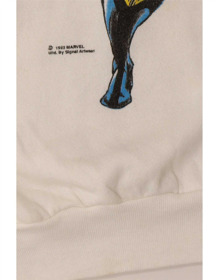 Felpa vintage da uomo Marvel Comics Wolverine 1993 grande bianca