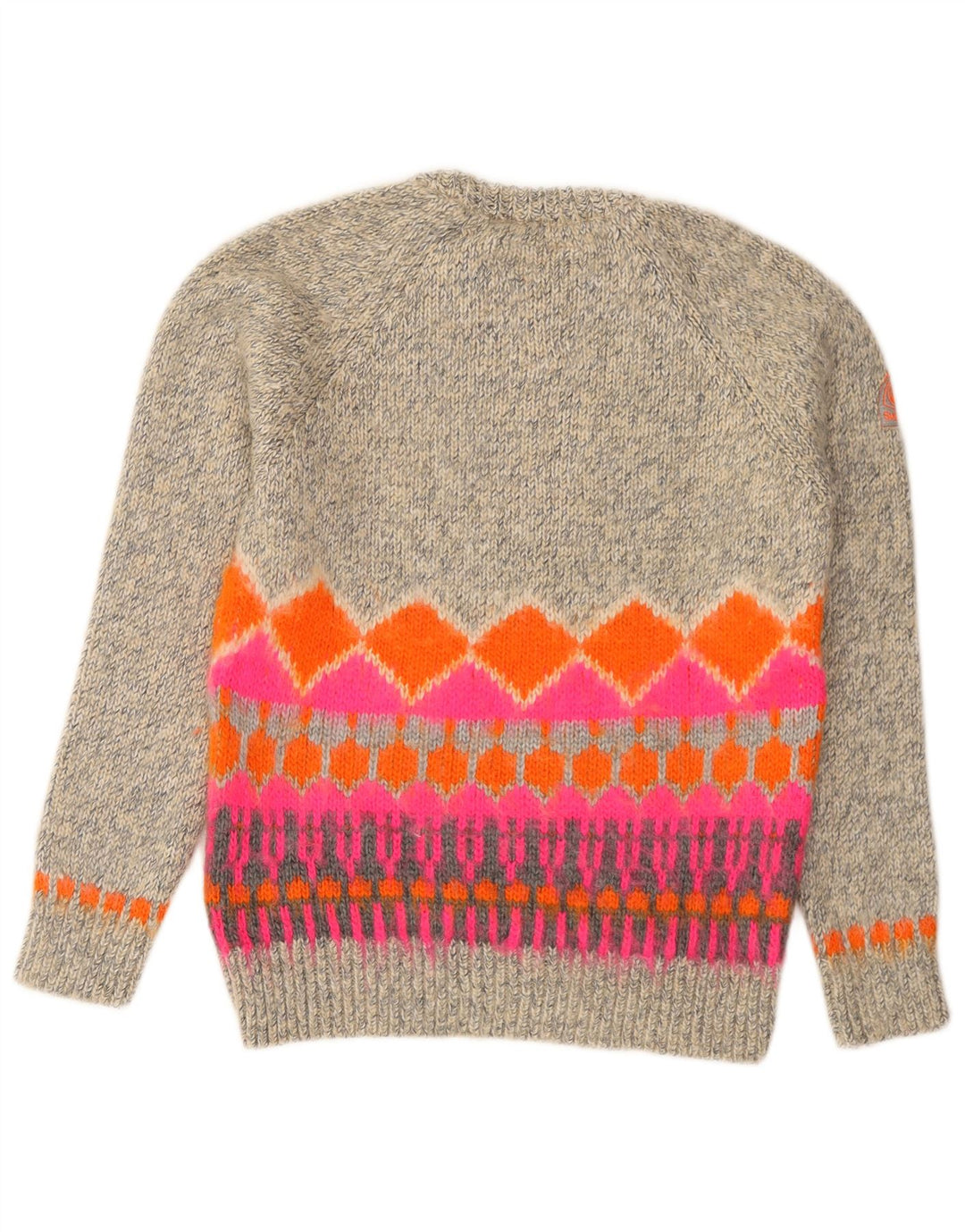 Maglione maglione girocollo da donna Superdry UK 14 Grigio medio Fair Isle