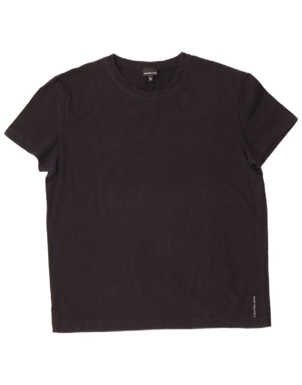 Maglietta da donna Calvin Klein Jeans Top UK 18 XL cotone nero