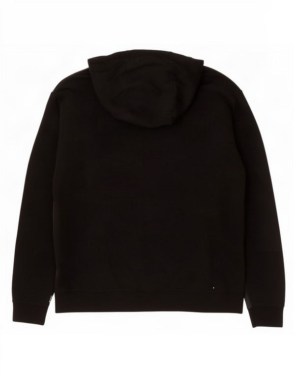 Felpa con cappuccio e zip grafica Nike da uomo XL in cotone color block nero