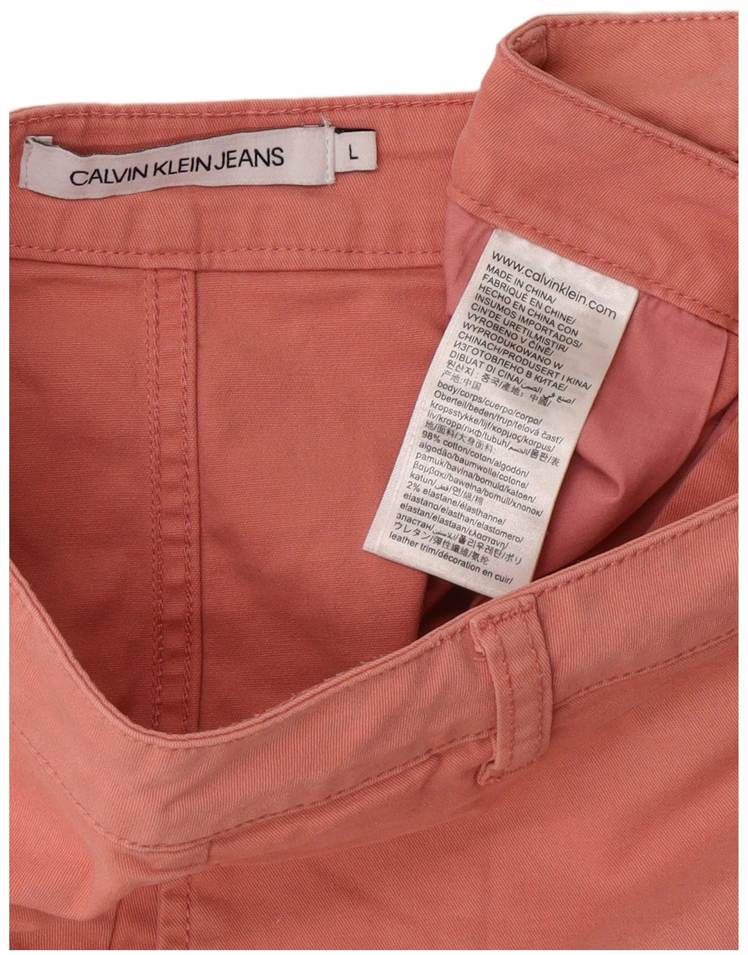 Minigonna da donna Calvin Klein grande W32 in cotone rosa