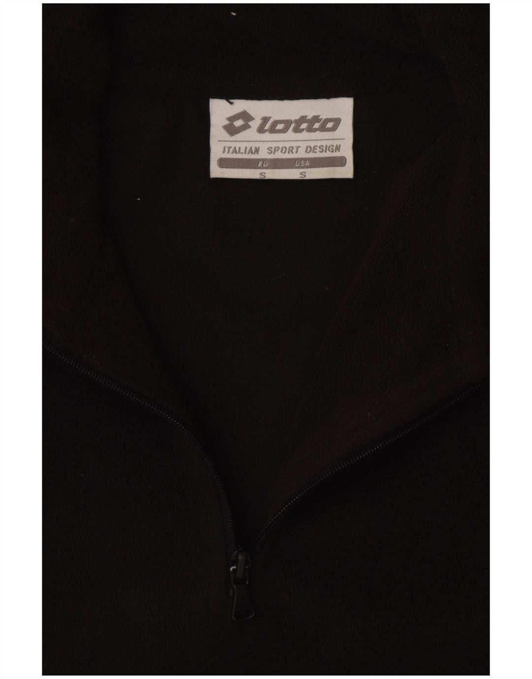 Maglione in pile da donna LOTTO con zip e collo piccolo nero