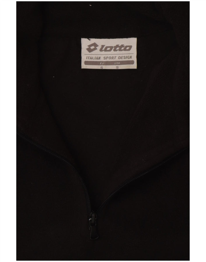 Maglione in pile da donna LOTTO con zip e collo piccolo nero