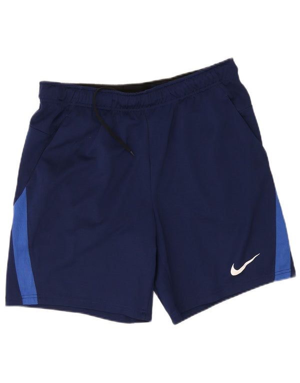 Pantaloncini sportivi Nike Dri Fit Standard da uomo, grandi, blu navy, color block