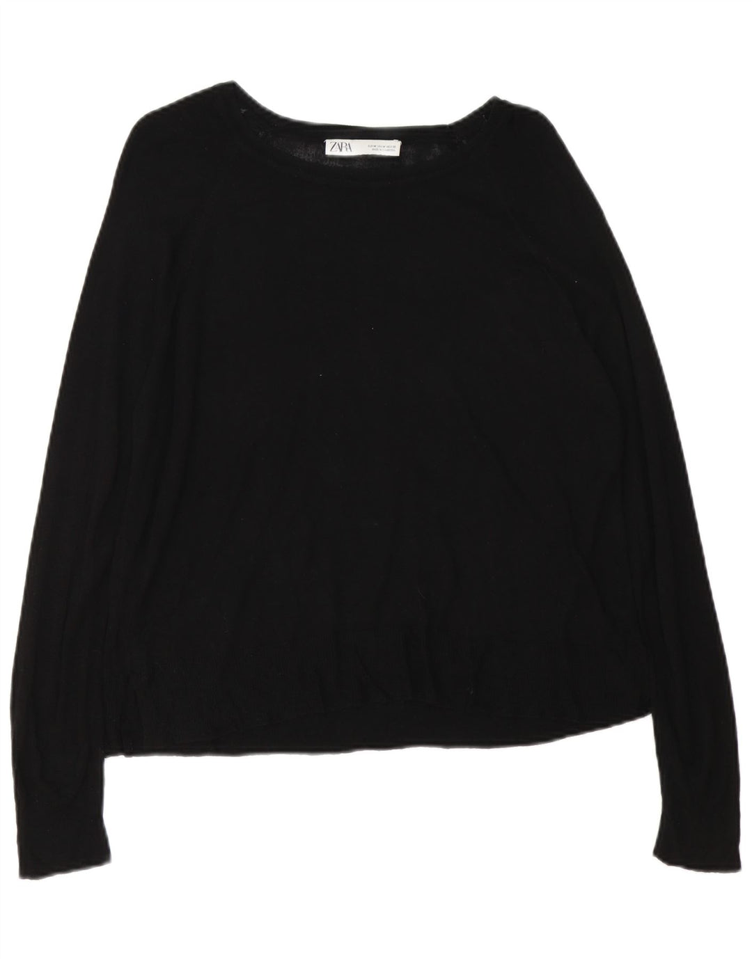 Maglione maglione con scollo a barca da donna Zara UK 14 medio nero