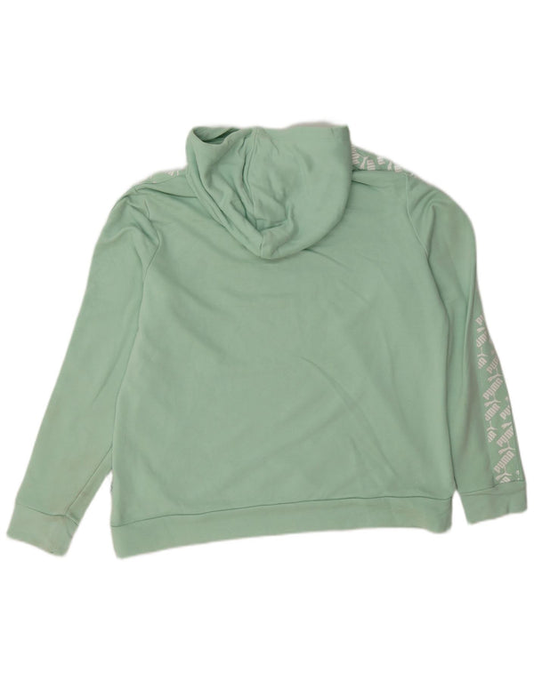 Felpa con cappuccio grafica da donna Puma UK 18 XL cotone verde