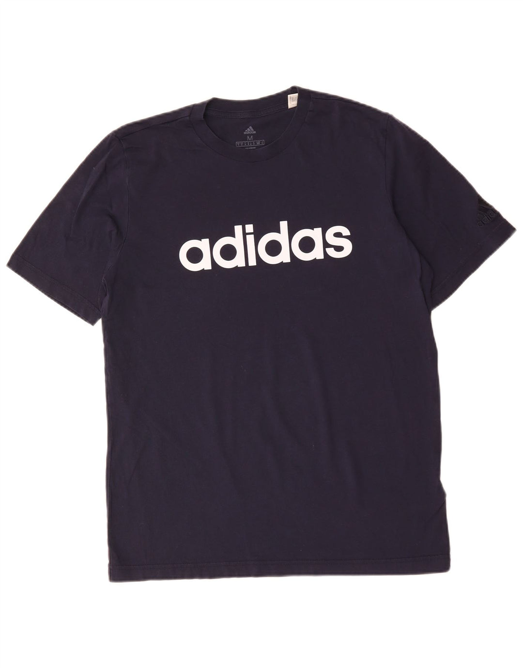 T-shirt grafica da uomo ADIDAS Top in cotone blu navy medio