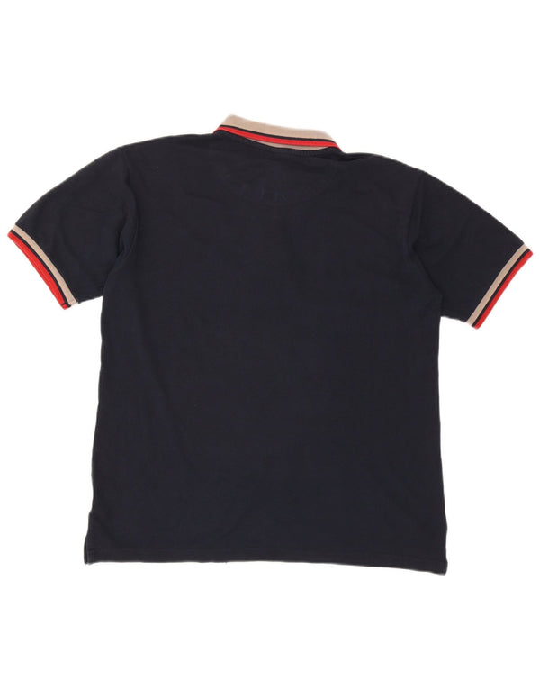 Polo da rugby da uomo Lotto Large in cotone blu navy