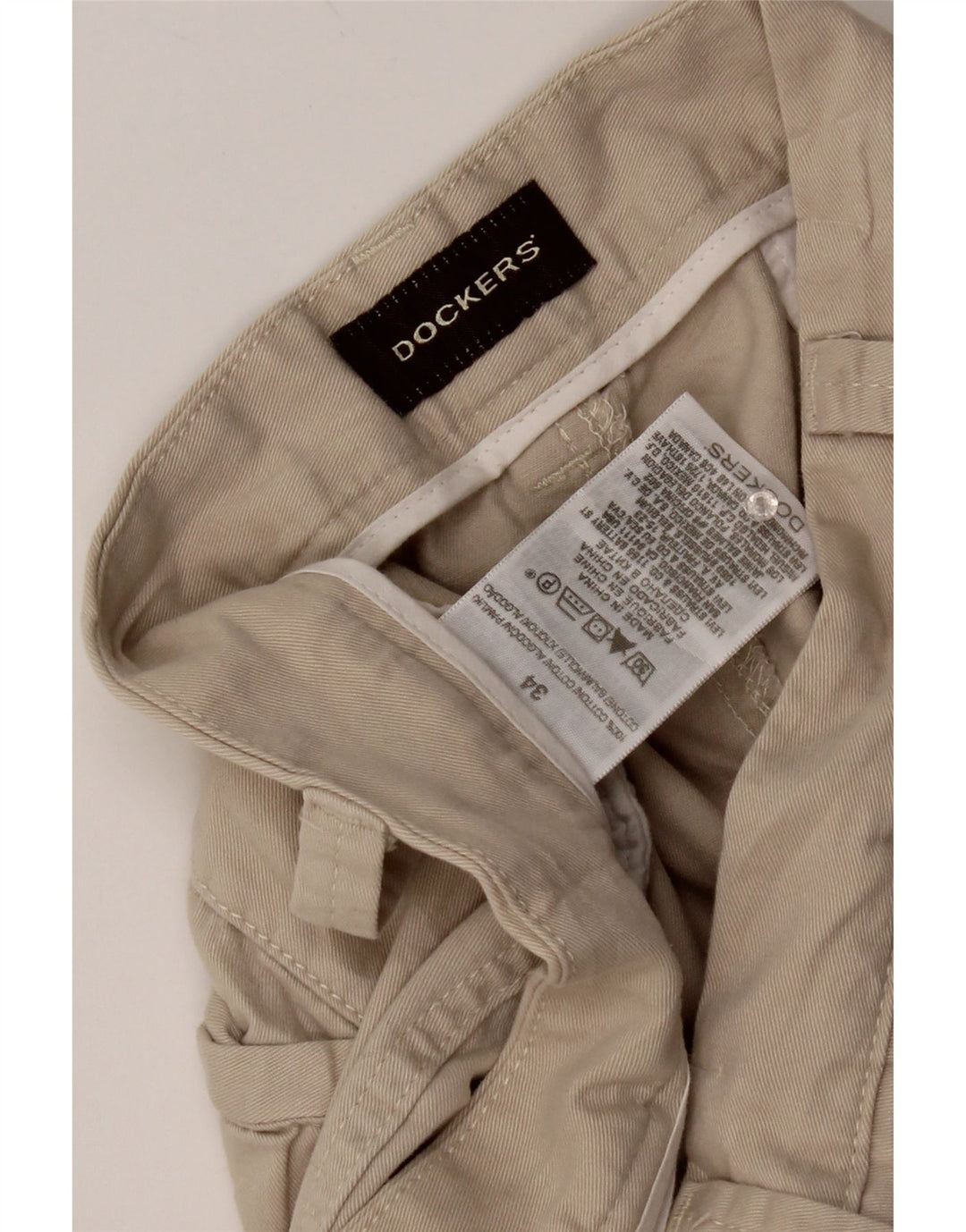 Pantaloncini cargo da uomo Dockers W34 grandi in cotone beige