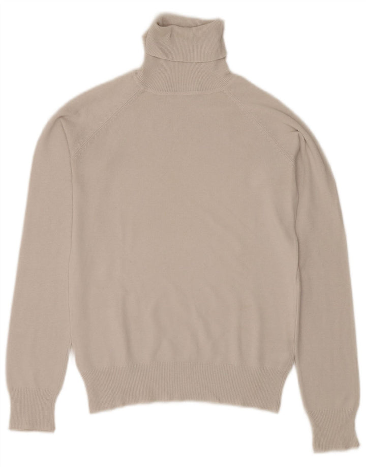 Maglione maglione collo alto da donna Zara UK 10 piccolo cotone grigio