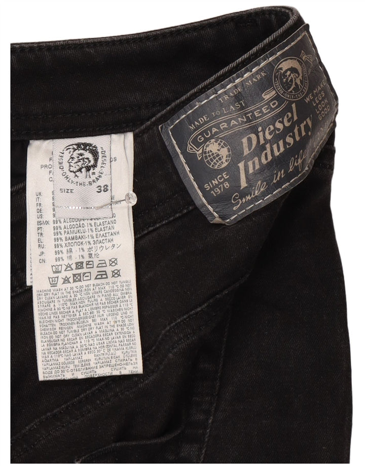 Jeans dritti da uomo DIESEL W38 L27 cotone nero