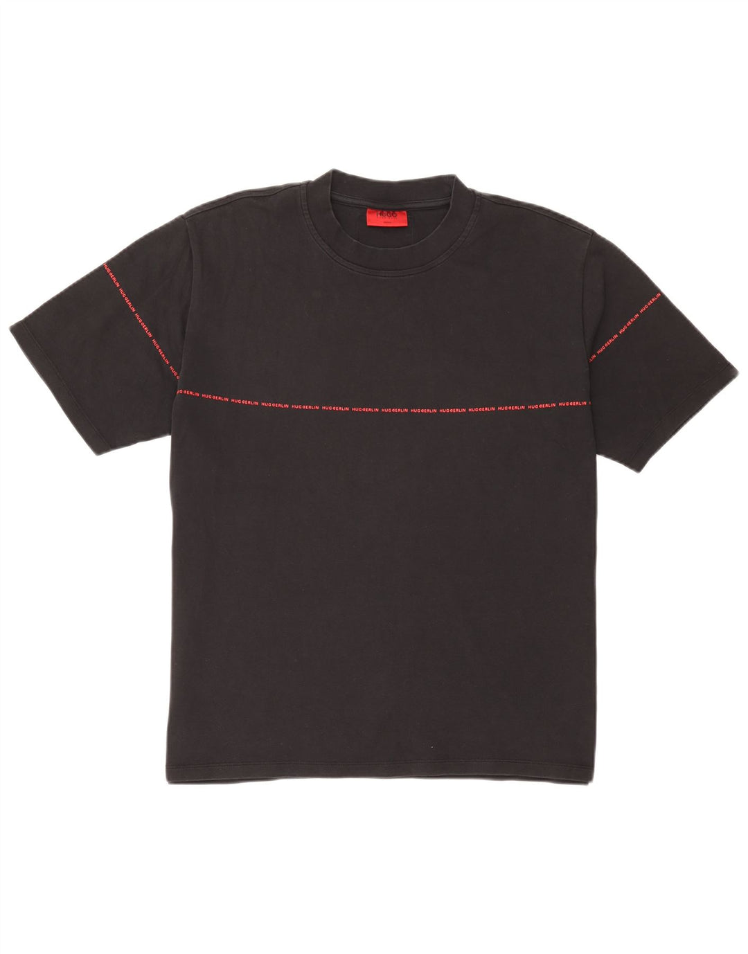 T-shirt grafica da uomo Hugo Boss Top grande in cotone nero