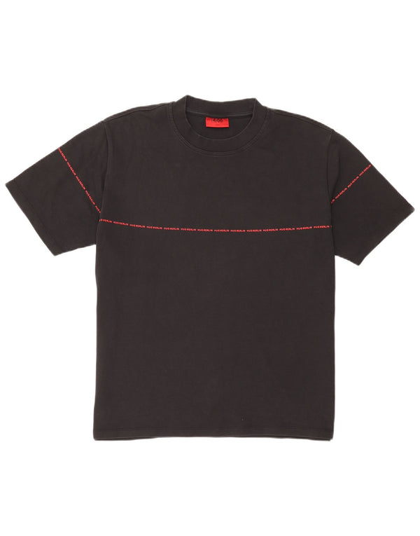 T-shirt grafica da uomo Hugo Boss Top grande in cotone nero