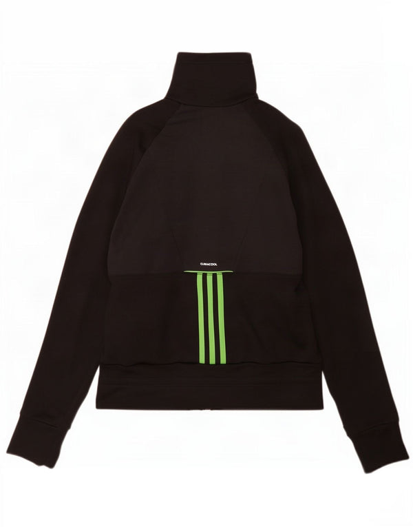 Giacca da tuta da donna Adidas Climacool UK 14 Medium Black Colourblock