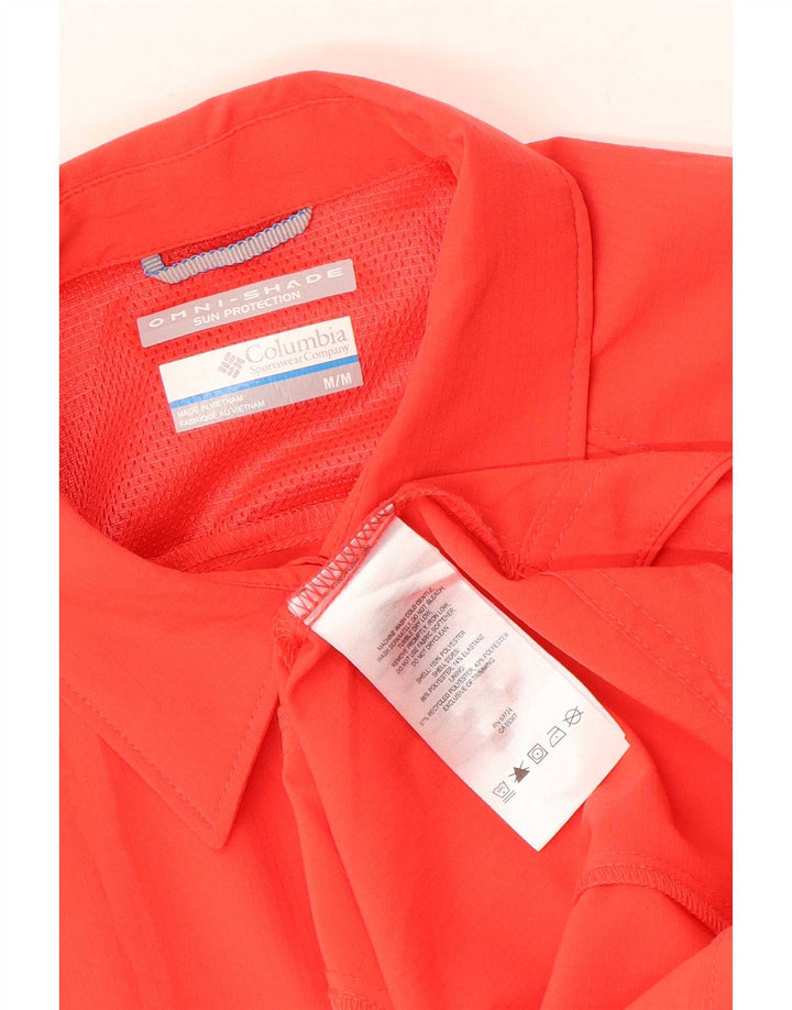 Camicia Columbia Omni-Shade da donna UK 12 Poliestere arancione medio