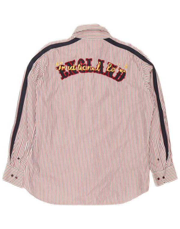 Camicia grafica da uomo Carrera XL in cotone gessato rosso