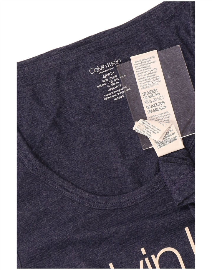 CALVIN KLEIN Canottiera grafica da uomo piccola in cotone blu navy