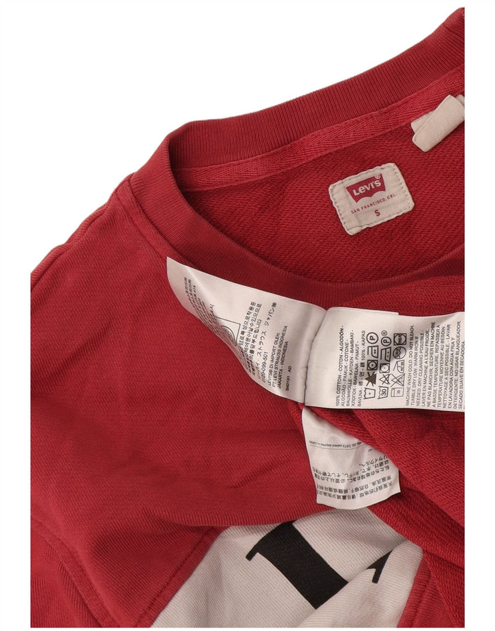 Levi's Felpa con grafica da uomo Maglione piccolo in cotone color block rosa