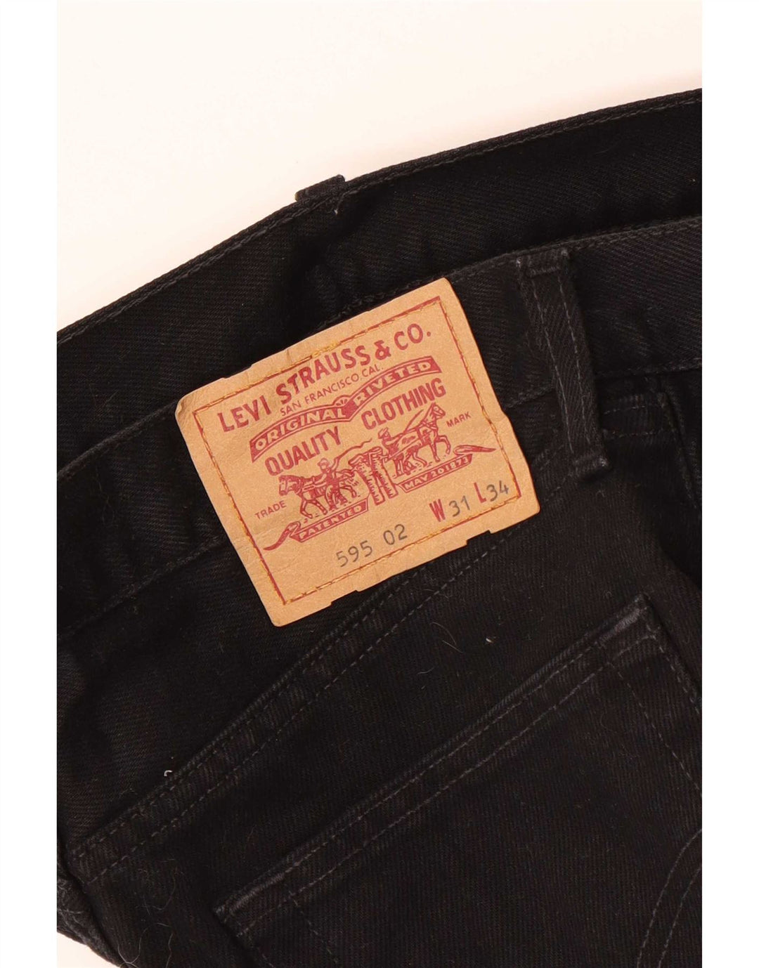 Levi's Uomo 595 Jeans dritti W31 L29 Neri