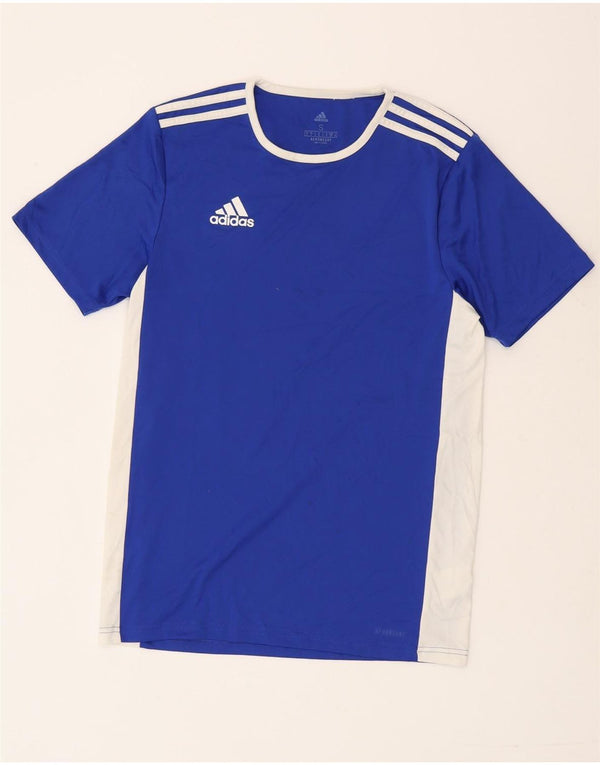 T-shirt Adidas Aeroready da uomo, piccola, in poliestere color block blu