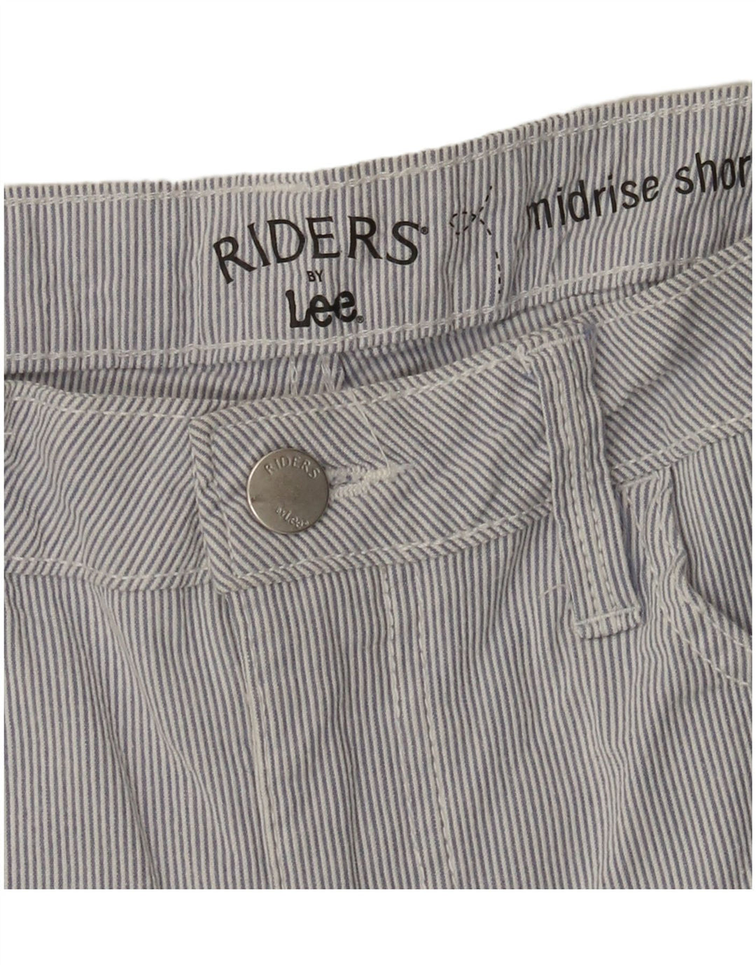 Pantaloncini casual Lee Riders da donna a vita media W28 Gessato blu medio