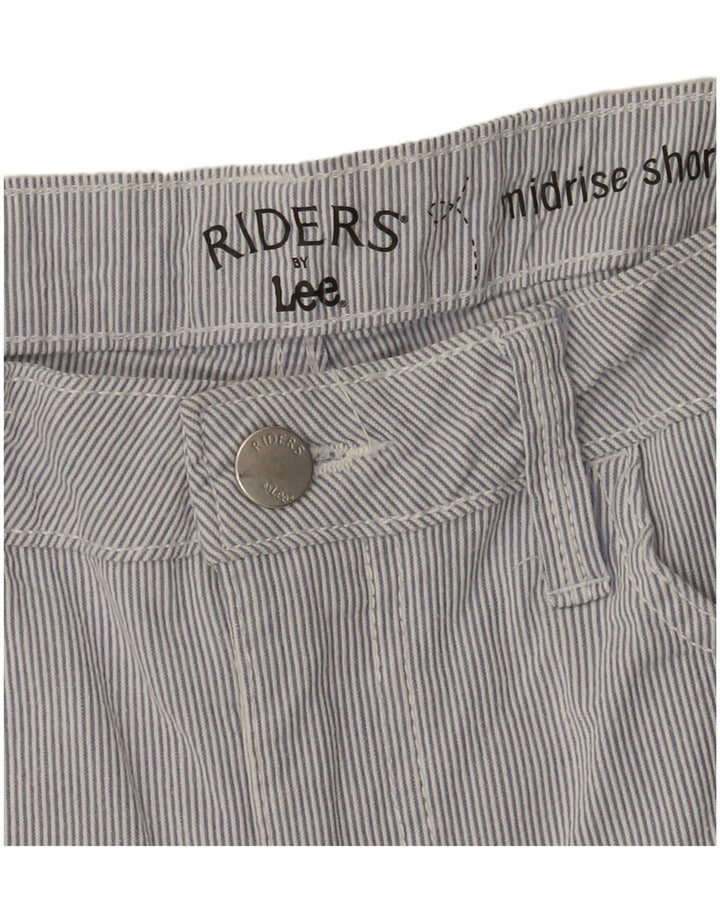 Pantaloncini casual Lee Riders da donna a vita media W28 Gessato blu medio