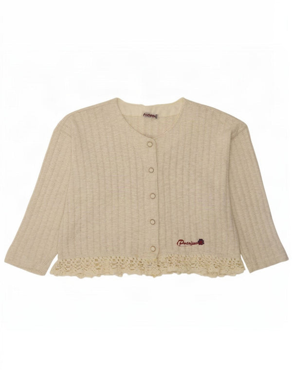 Maglione cardigan grafico oversize per ragazze Portofino 9-10 anni in cotone bianco