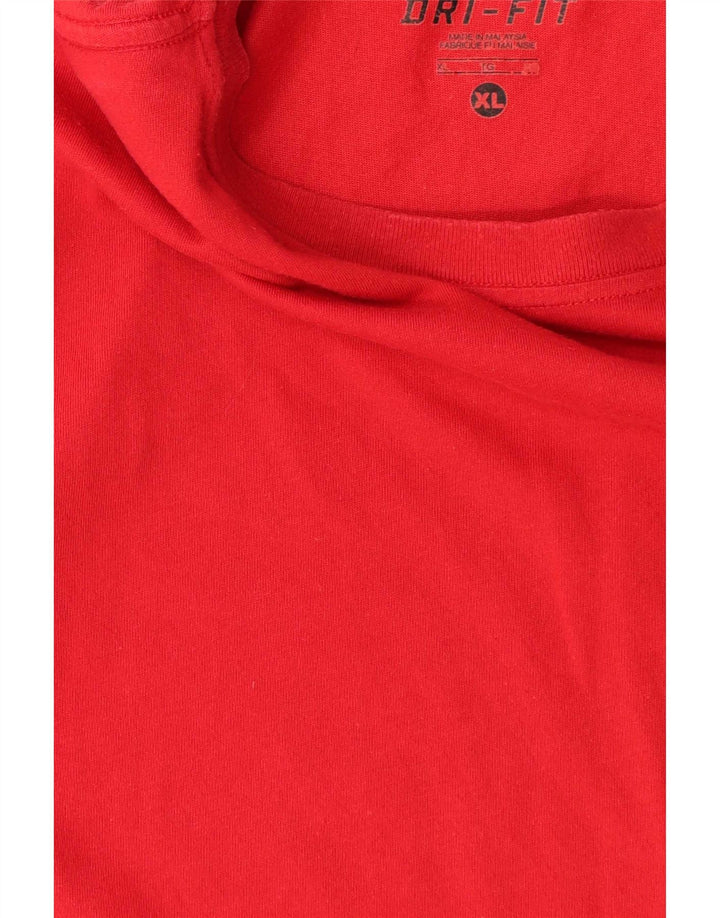 T-shirt Nike Dri Fit da uomo XL in cotone rosso