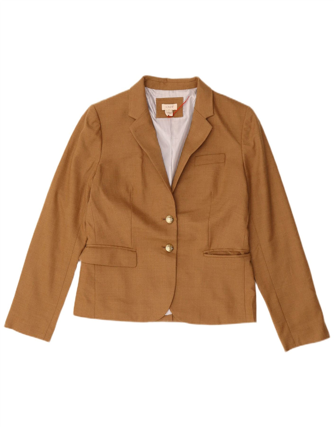 Giacca blazer a 2 bottoni da donna J. Crew US 6 lana marrone medio