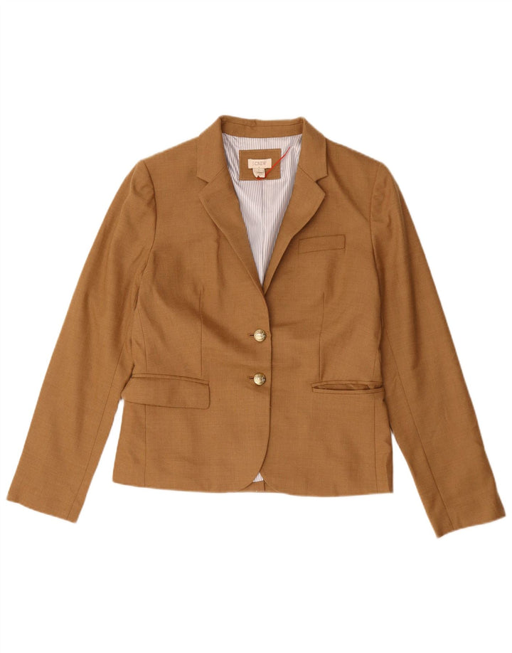 Giacca blazer a 2 bottoni da donna J. Crew US 6 lana marrone medio