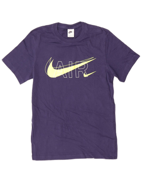 T-shirt grafica da uomo Nike Top Small in cotone blu navy
