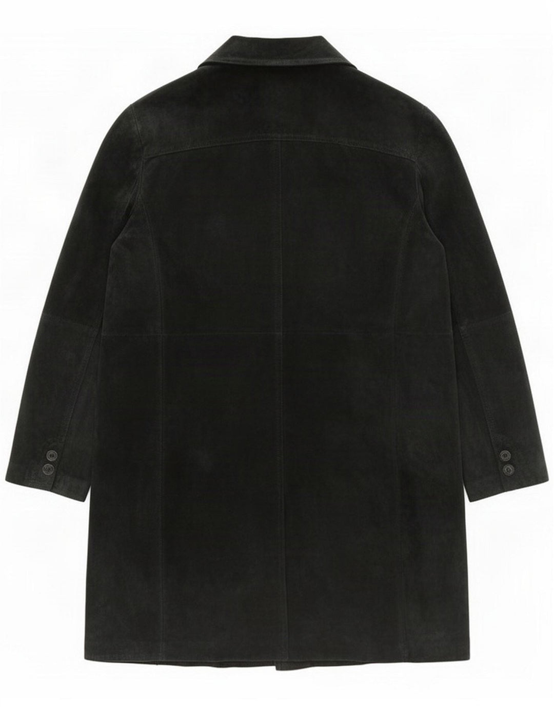 H&M Soprabito in pelle scamosciata da donna UK 26 4XL Nero