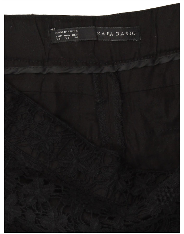 Pantaloni caldi Zara da donna XS W24 neri floreali