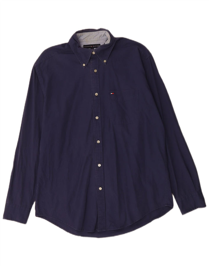 Camicia da uomo Tommy Hilfiger cotone medio blu navy