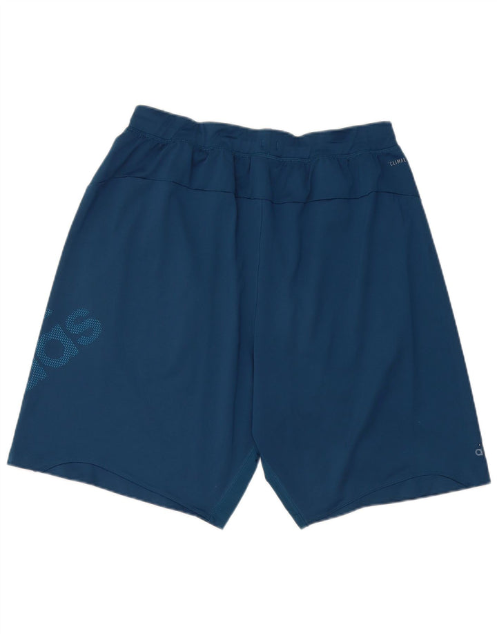 Pantaloncini sportivi Adidas Climalite Graphic da uomo, grandi, in poliestere blu