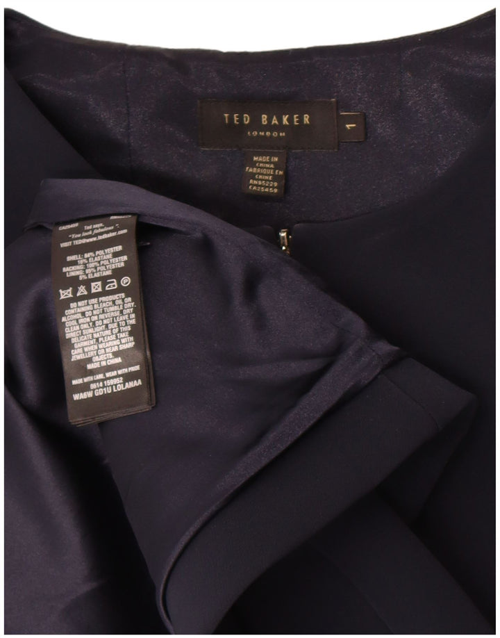 Abito a trapezio senza maniche da donna TED BAKER taglia 1 XS poliestere nero