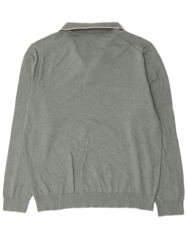 Maglione da uomo Marks & Spencer con collo alto, grande cotone verde