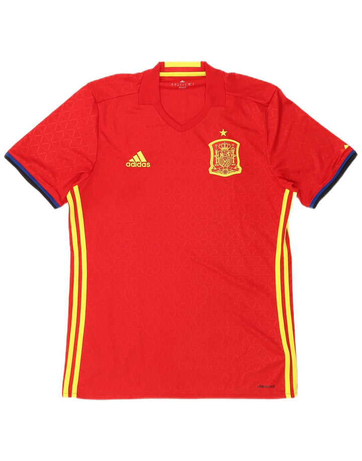 T-shirt Adidas Climacool da uomo Top rosso medio in poliestere