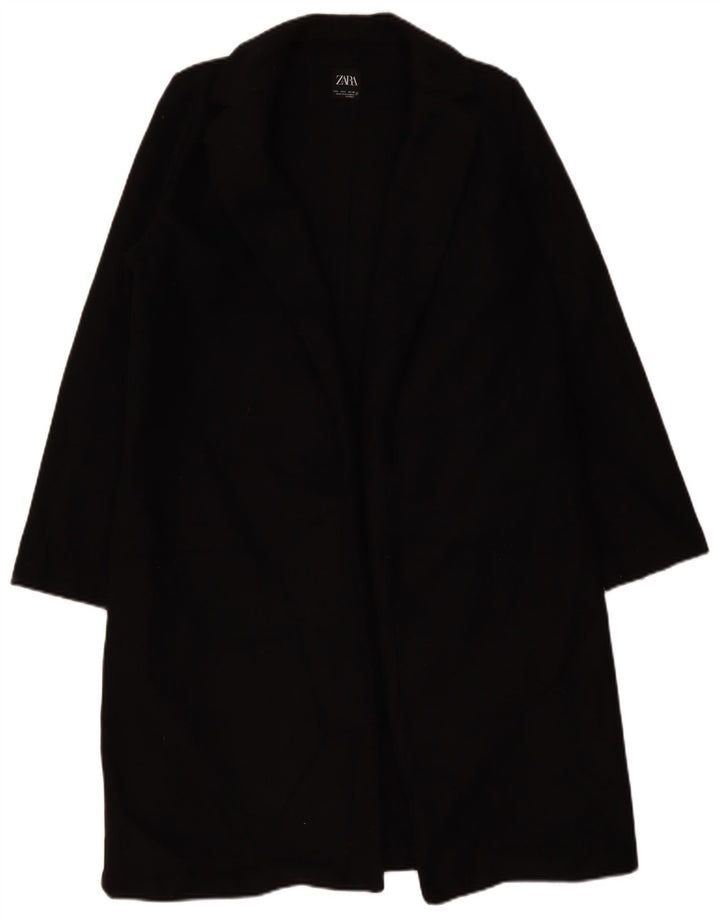 Soprabito aperto da donna Zara UK 16 grande poliestere nero