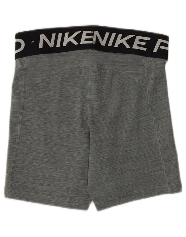 Pantaloncini sportivi grafici NIKE da donna Dri Fit UK 10 piccoli in poliestere grigio