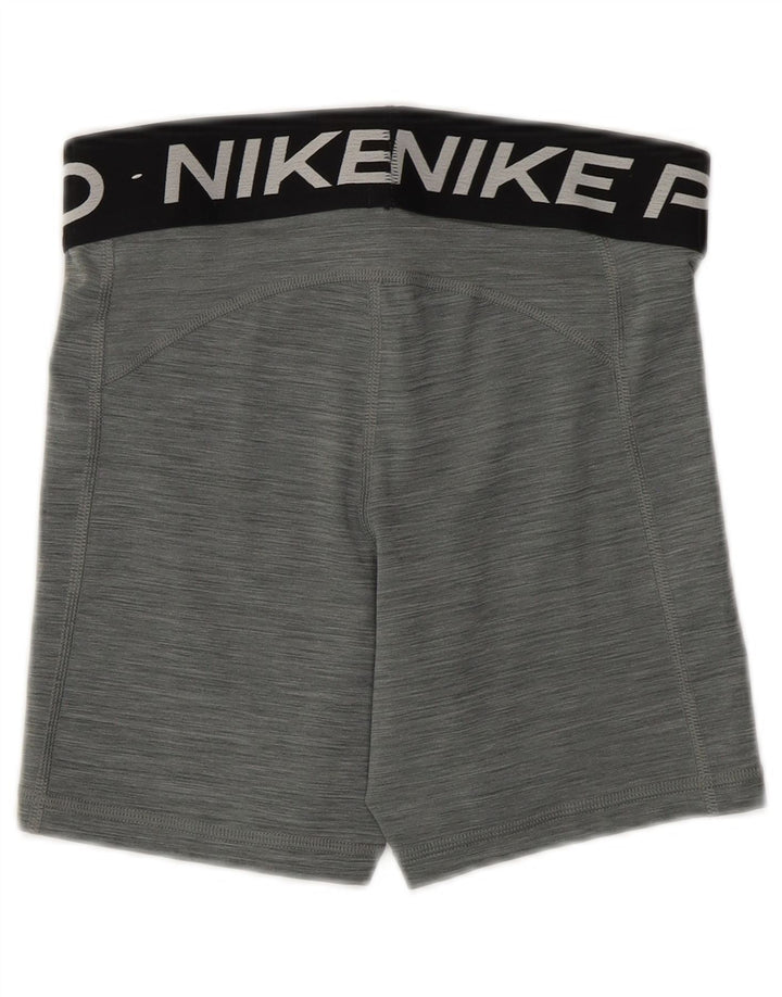 Pantaloncini sportivi grafici NIKE da donna Dri Fit UK 10 piccoli in poliestere grigio