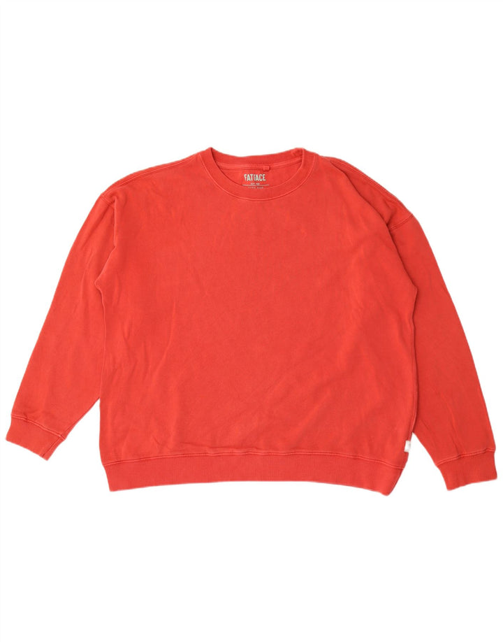 Felpa oversize da donna Fat Face, maglione, UK 16, grande, cotone rosso