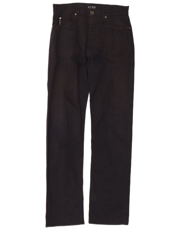 Pantaloni casual dritti da uomo Armani W32 L33 cotone nero