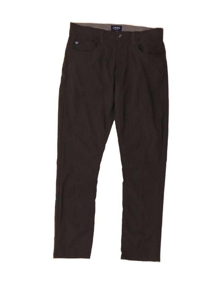CHAPS Womens Slim Straight Casual Trousers W30 L30 Black Nylon Vintage Chaps and Second-Hand Chaps from Messina Hembry 