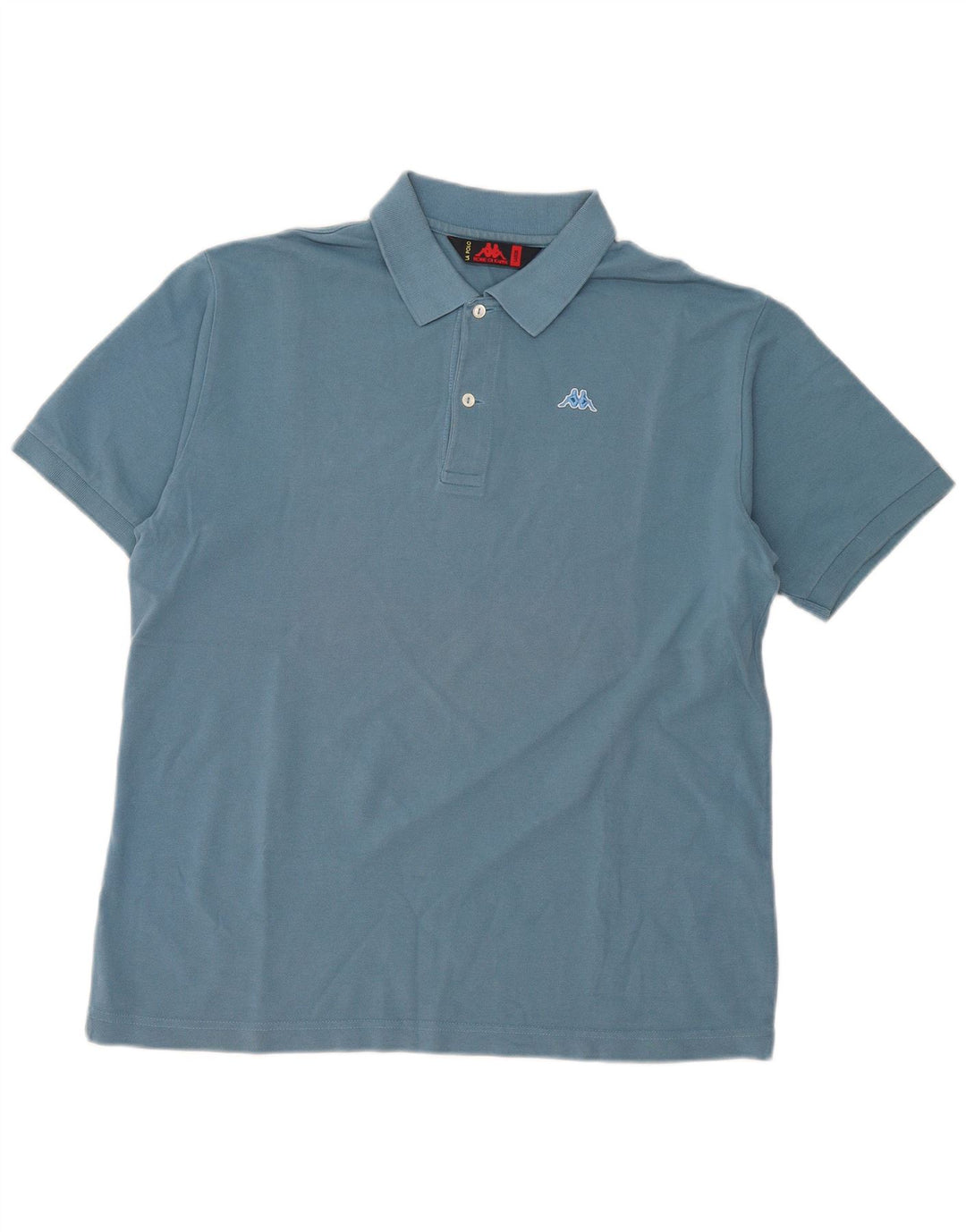 Polo Kappa Uomo Large Blu In Cotone