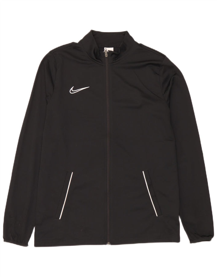 Giacca da ginnastica da uomo Nike, giacca grande, nera, in poliestere