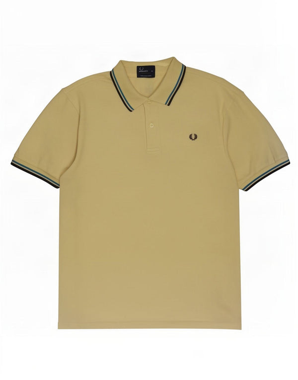 Polo da uomo Fred Perry XL in cotone a righe gialle